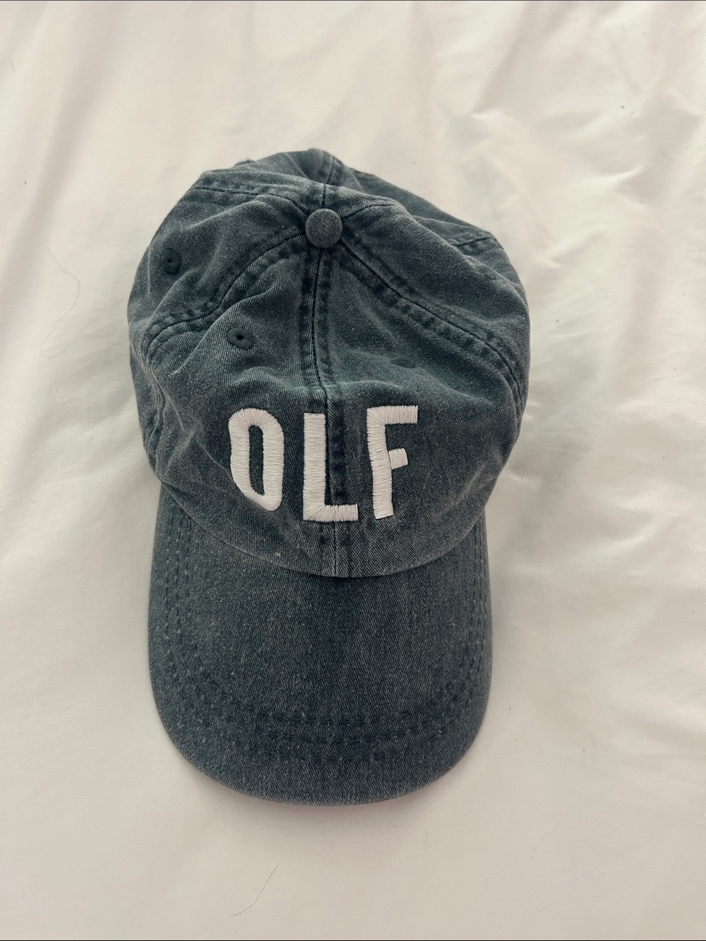 Adams Dark Gray Baseball Cap with White OLF Embroidery